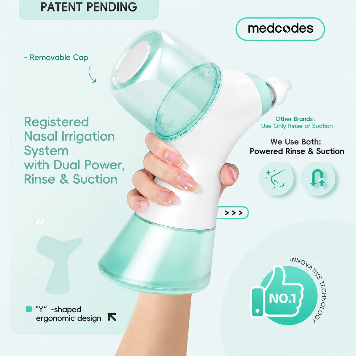Sinus Relief Electric Nasal Irrigator With Separate Tanks