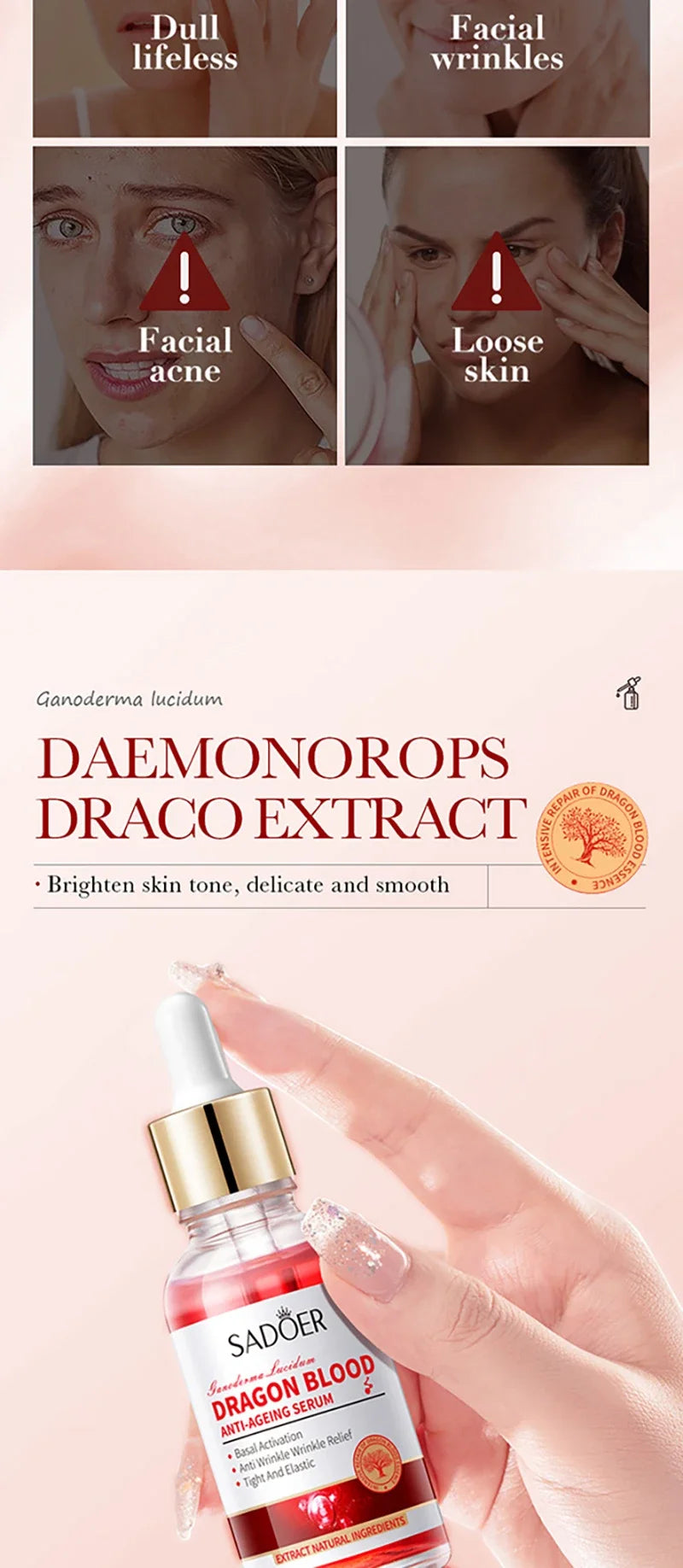 Daily Skincare Routine Face Serum for anti aging and skin smoothing care