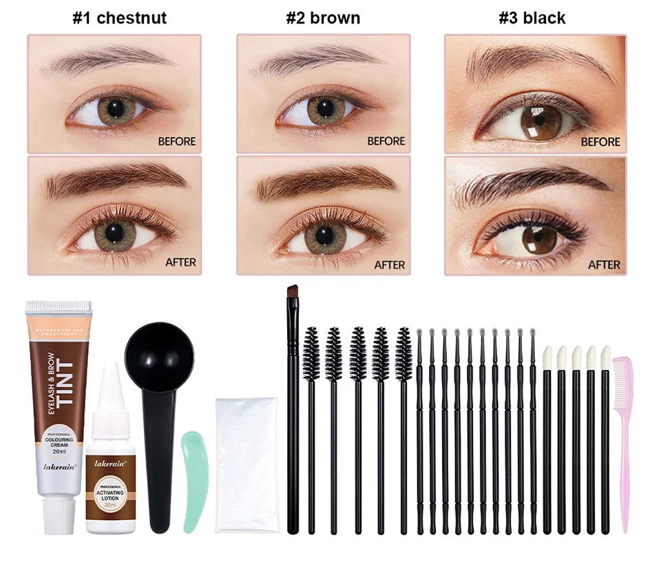 Daily Makeup Eyelash and Brow Tint Kit for Natural Looking Eyebrows - 8