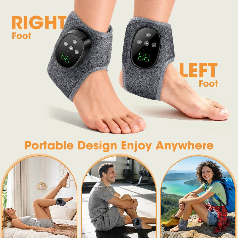 After Sports Recovery Heated Ankle Massager With Vibration And Heat Relief