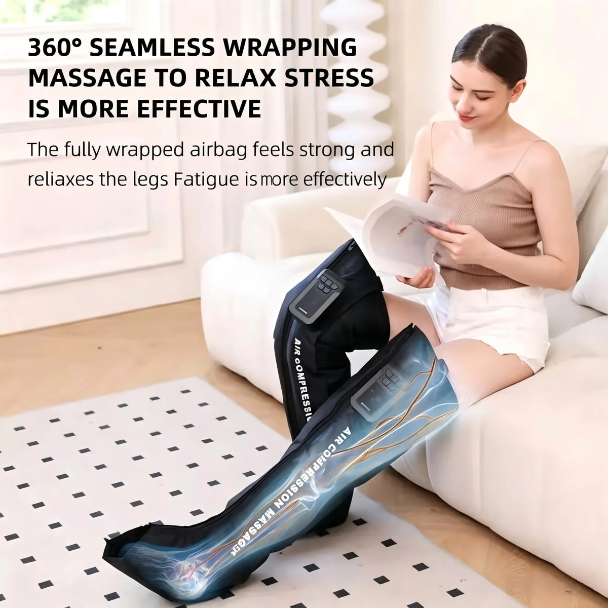 At Home Leg Air Compression Massager for Deep Muscle Relaxation