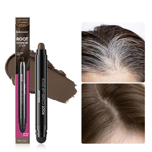 Daily hairline touch ups with root cover up stick for instant gray coverage