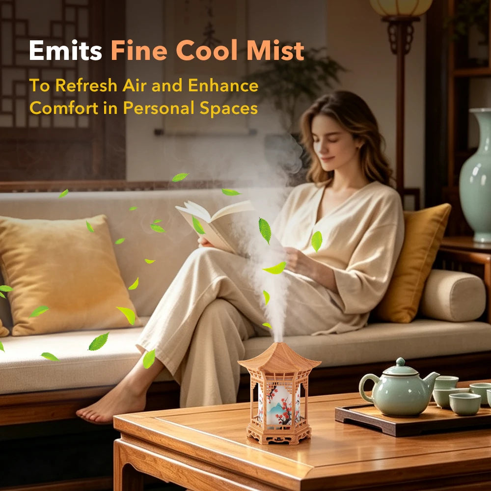 Car Bedroom Desk USB Humidifier Quiet Night Light