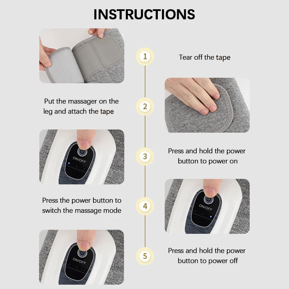 At Home Wireless Air Pressure Calf Massager for Deep Muscle Relaxation