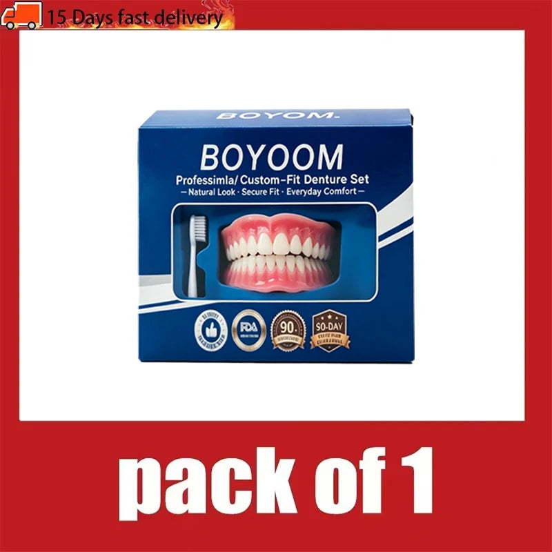 Daily Meals Silicone Simulation Teeth Upper And Lower Set For Smile