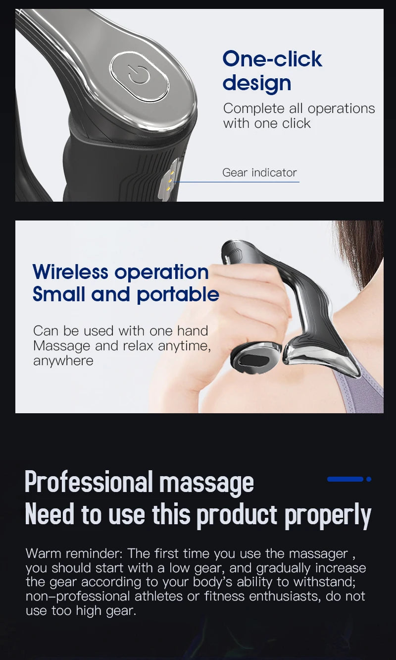 At home body recovery electric fascia massager for deep muscle relaxation
