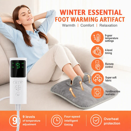 Office Desk Foot Warmer Electric Heating Pad with Nine Heat Settings
