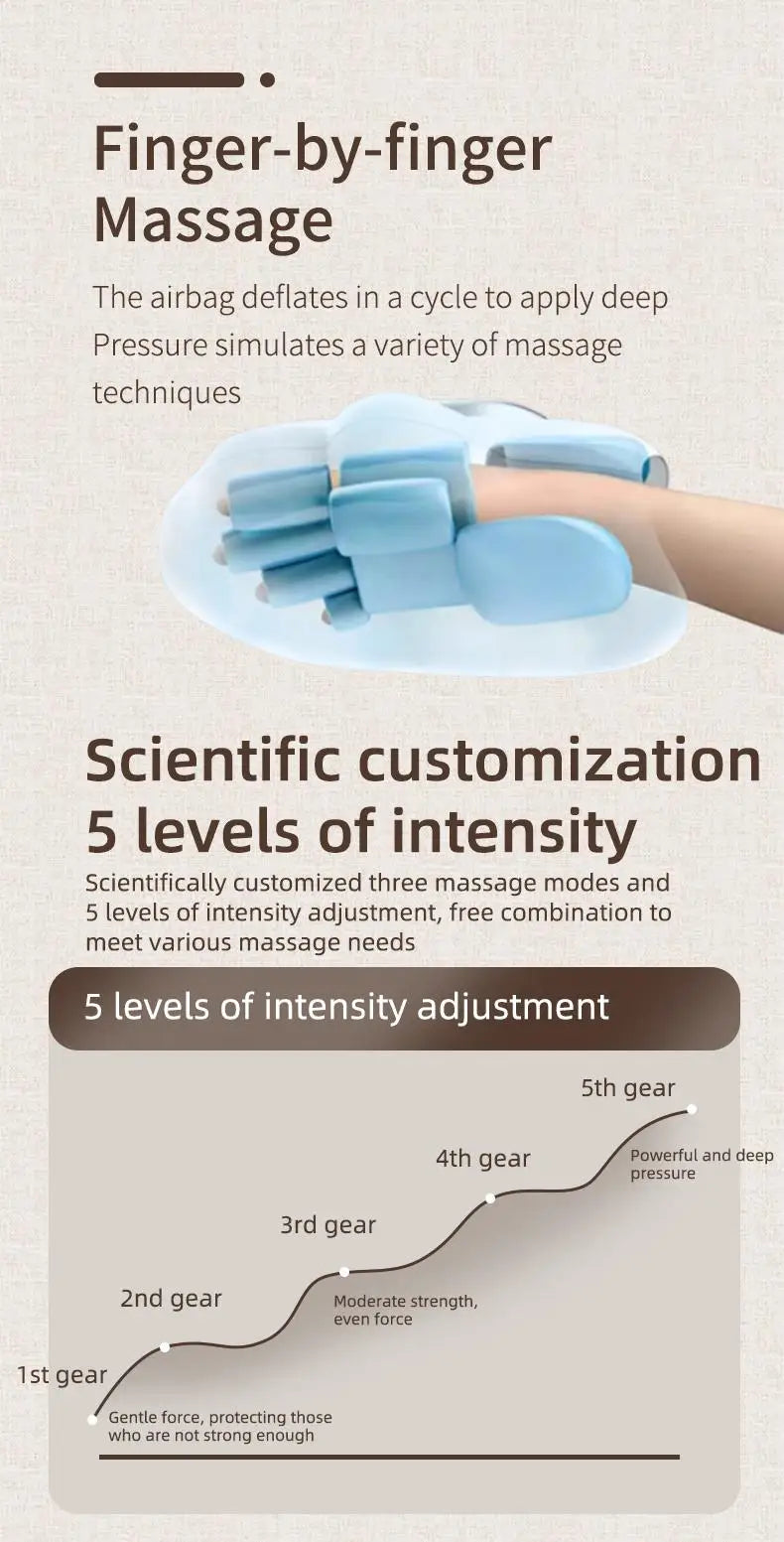 At Home Hand Massager with Airbag Compression for Palm Relaxation - 12