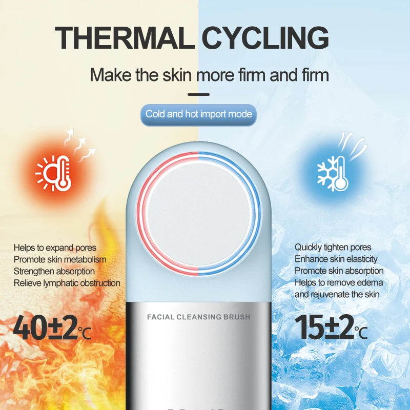 Daily Skincare Hot Cold Facial Cleansing Brush for Deep Cleaning