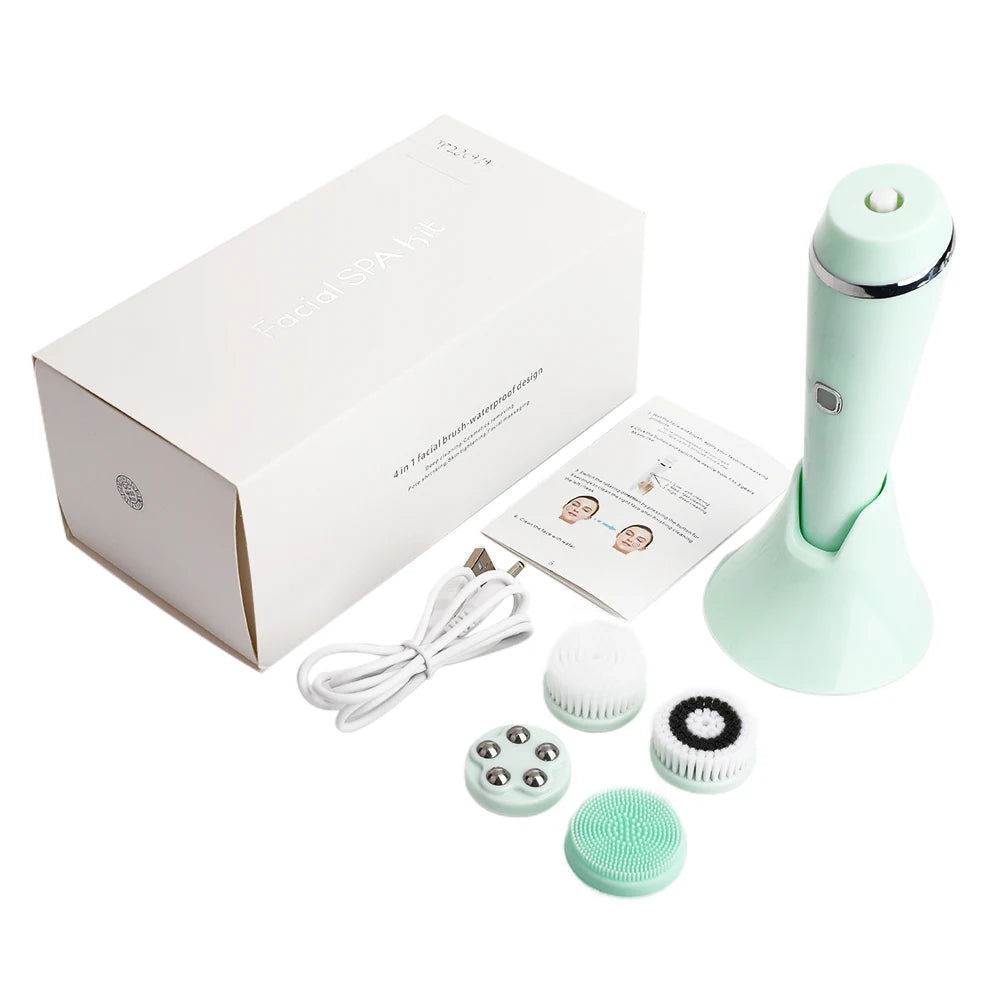 Daily Skincare Rotating Facial Cleansing Brush for Deep Pore Exfoliation