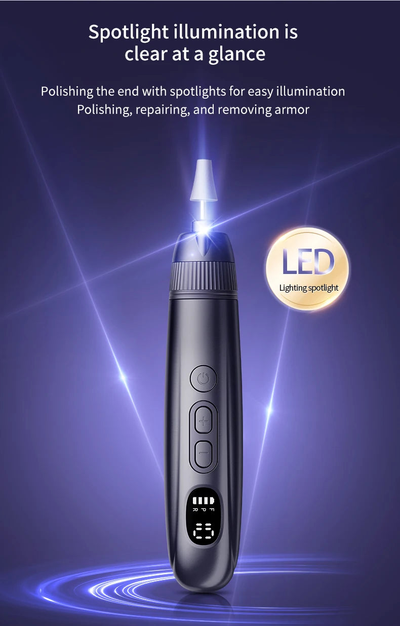 Home Manicure Electric Nail File Set for Easy Trimming and Polishing