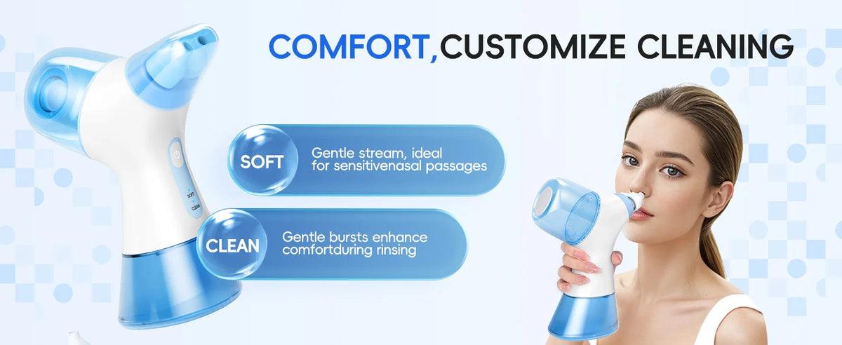 For Nasal Discomfort Electric Sinus Rinse Machine with Dual Water Tank