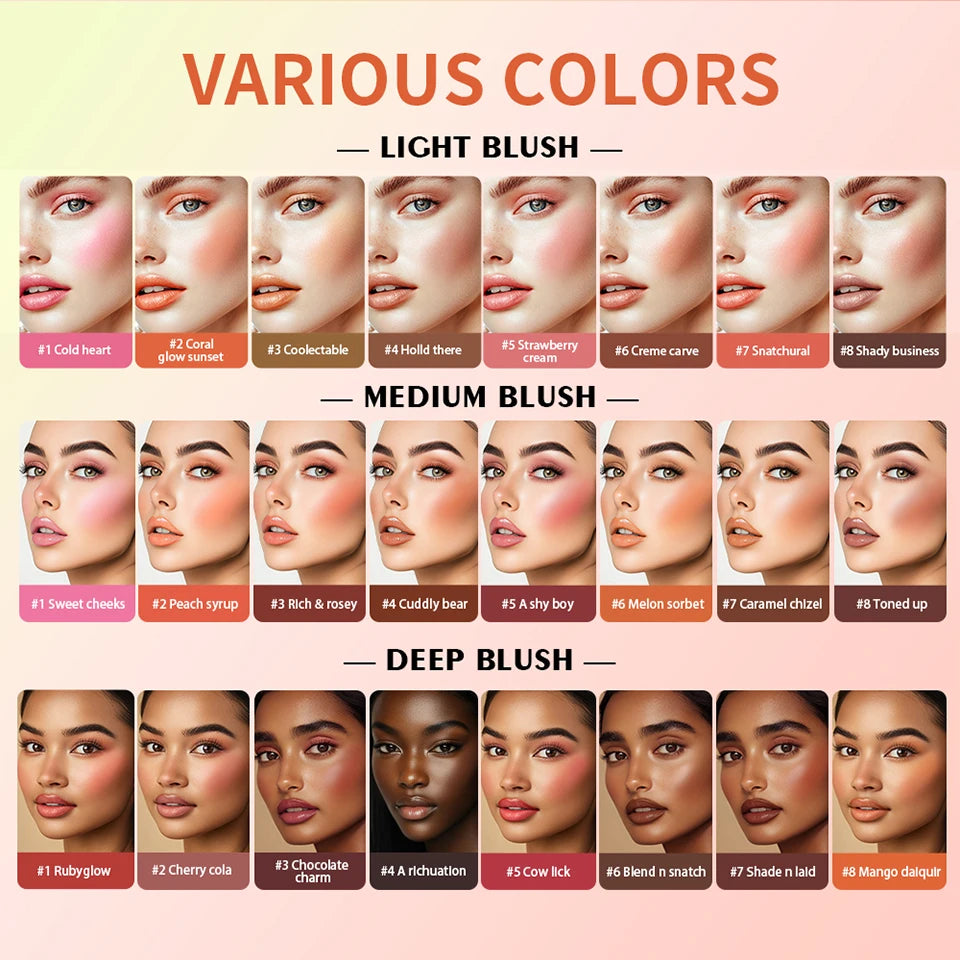 Daily Makeup Blusher Cream Plate for Natural Finish and Long Lasting Look