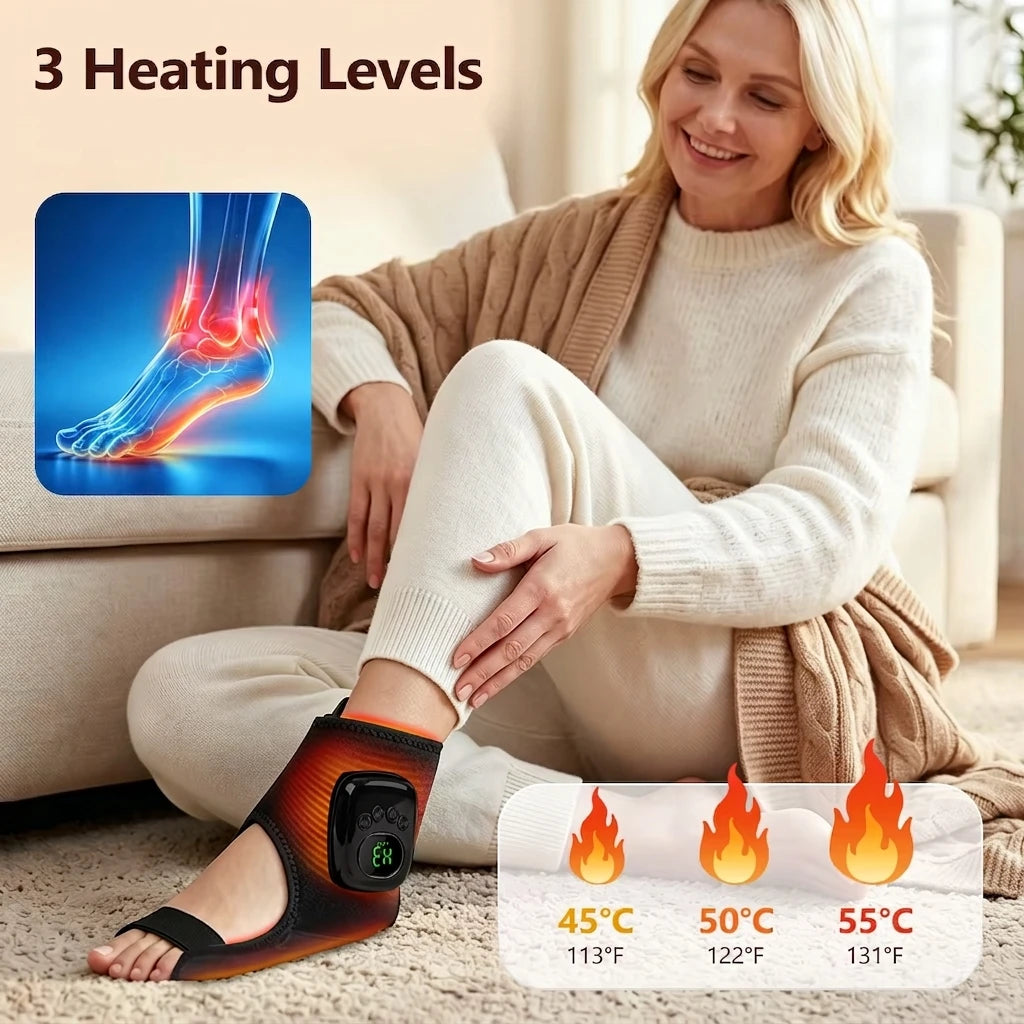Relaxing at Home Air Compression Ankle Massager with Heat Therapy