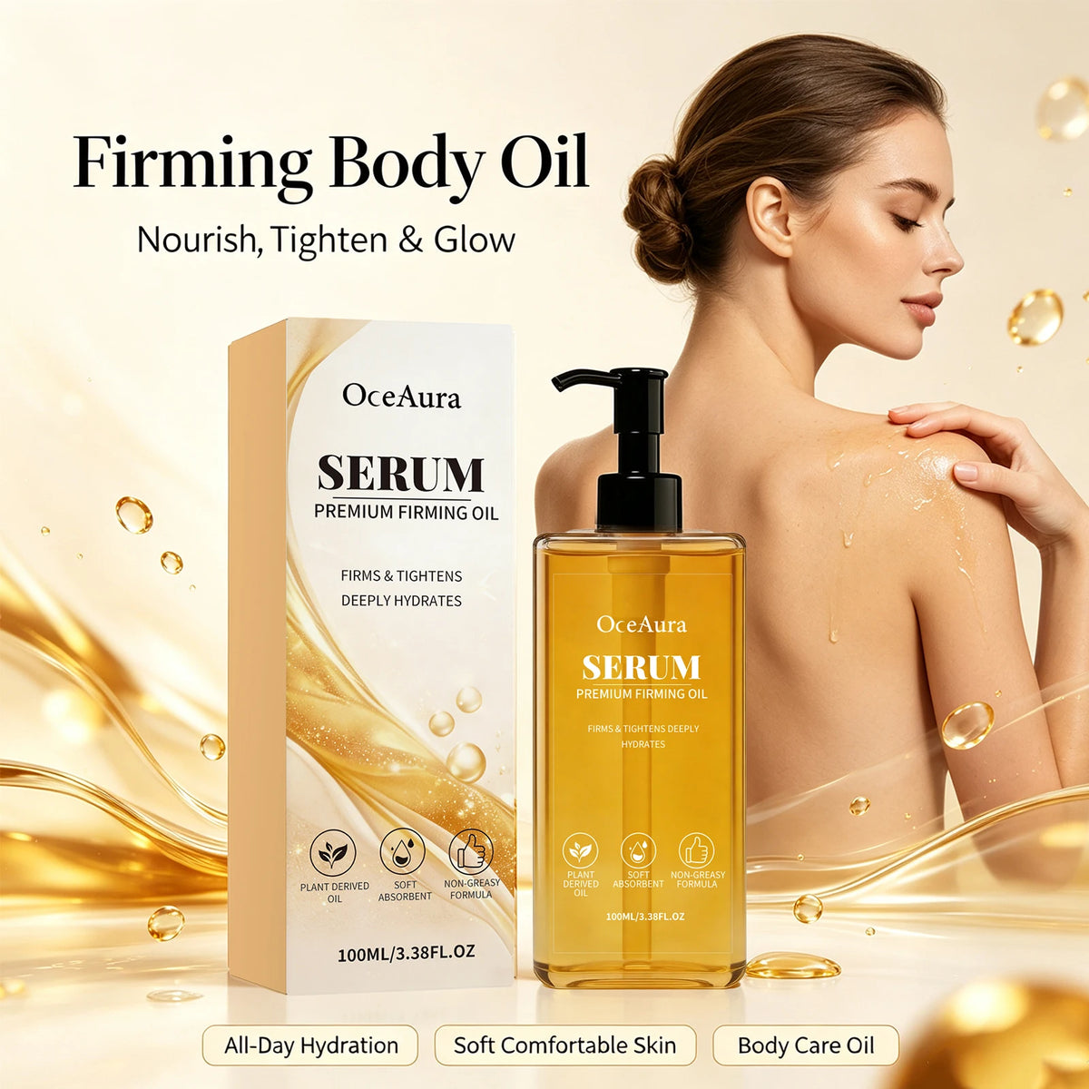 Daily Body Spa Care Firming Serum Oil for Smooth Skin Elasticity