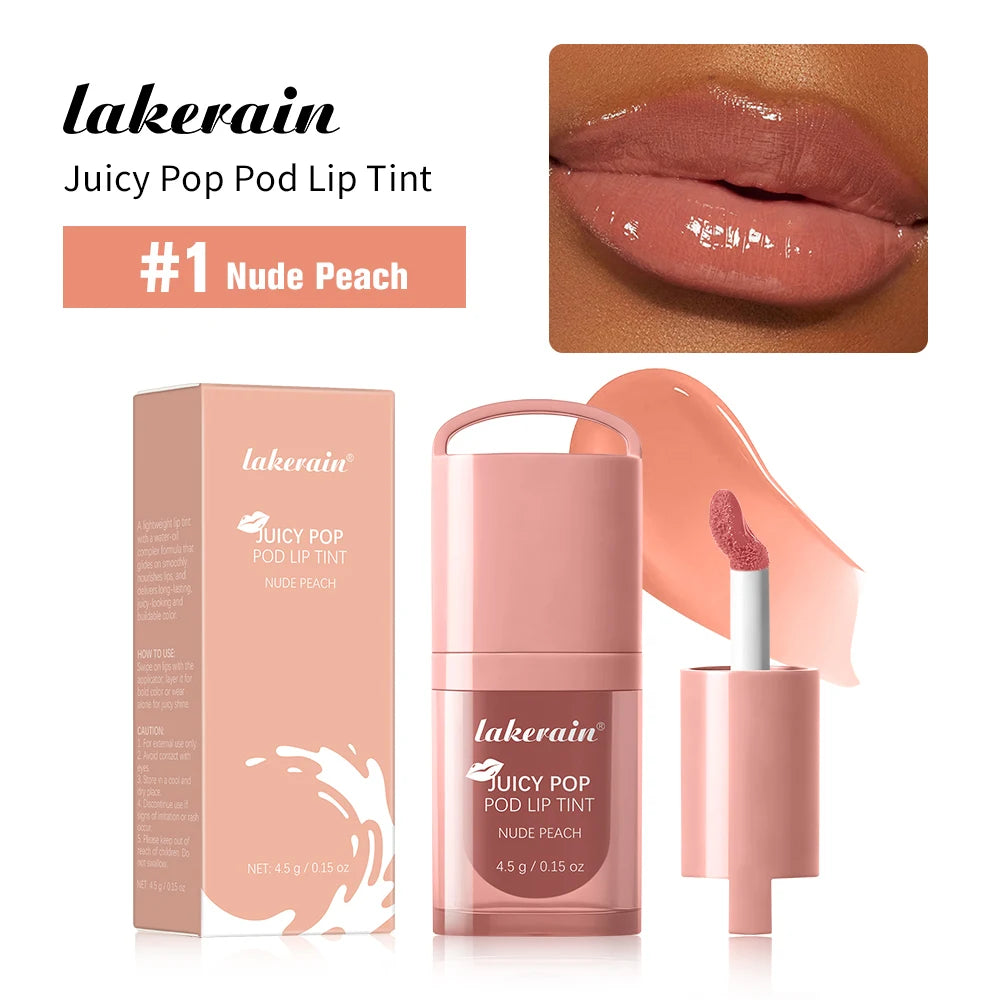 Daily Makeup Juicy Pop Pod Lip Tint Gloss with High Shine Finish - 25
