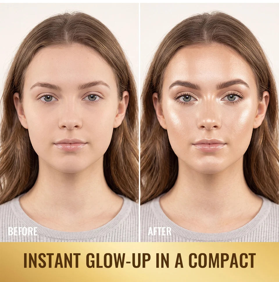 Daily Makeup Highlighting Eye and Cheek Palette for a Radiant Glow