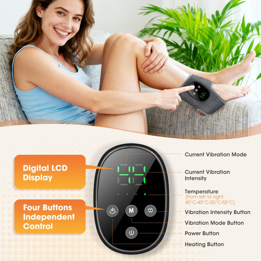 After Sports Recovery Heated Ankle Massager With Vibration And Heat Relief