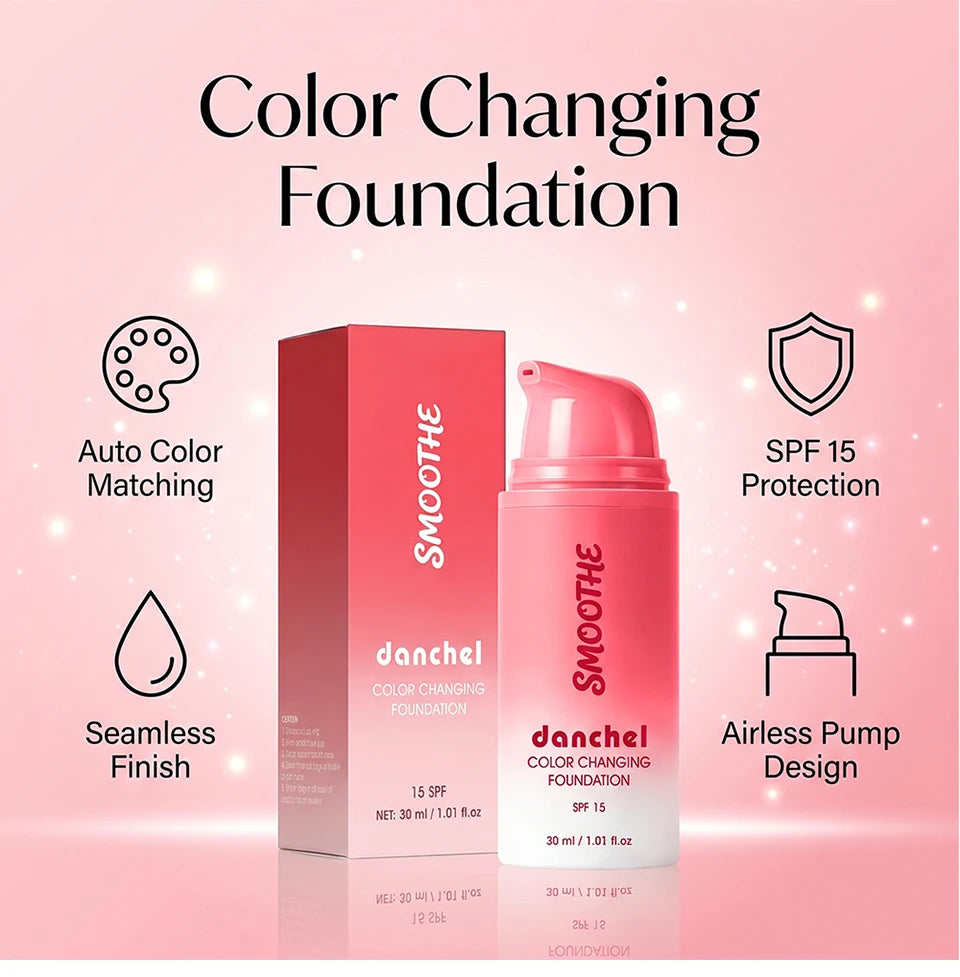 Daily Makeup Routine Color Changing Foundation for Flawless Seamless Look