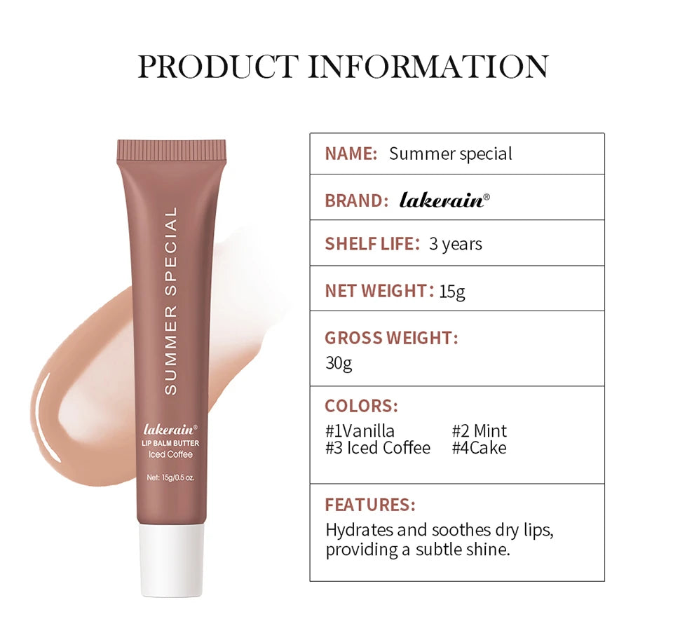 Summer Days Lip Balm Butter for Deep Hydration and Smooth Shine