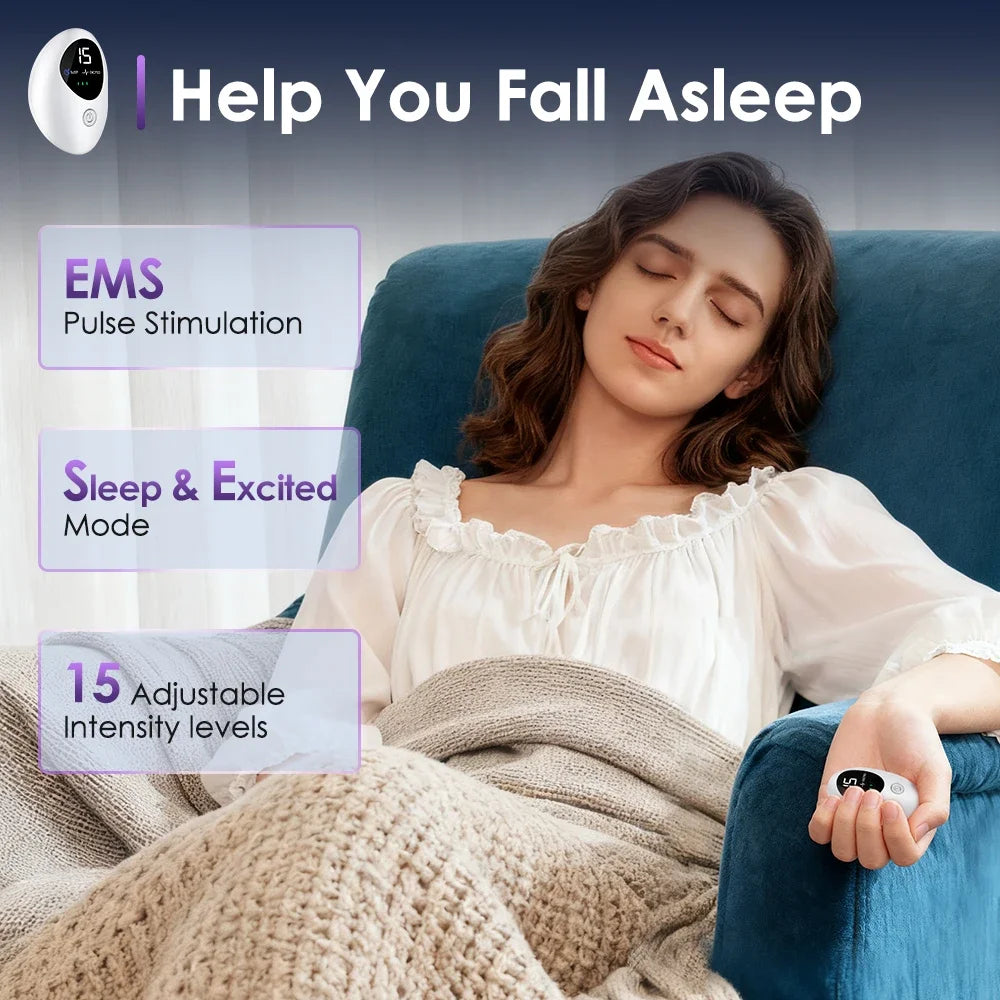 Insomnia Relief Microcurrent Sleep Aid Device for Deep Relaxation