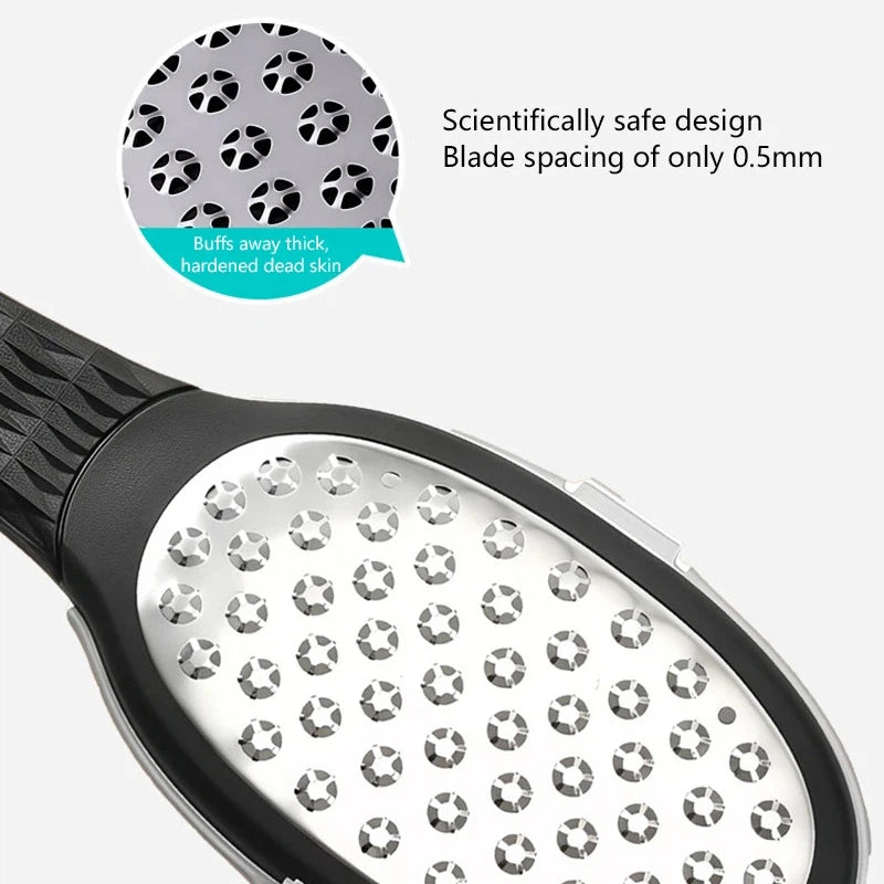 home pedicure care stainless steel foot file for cracked heels removal