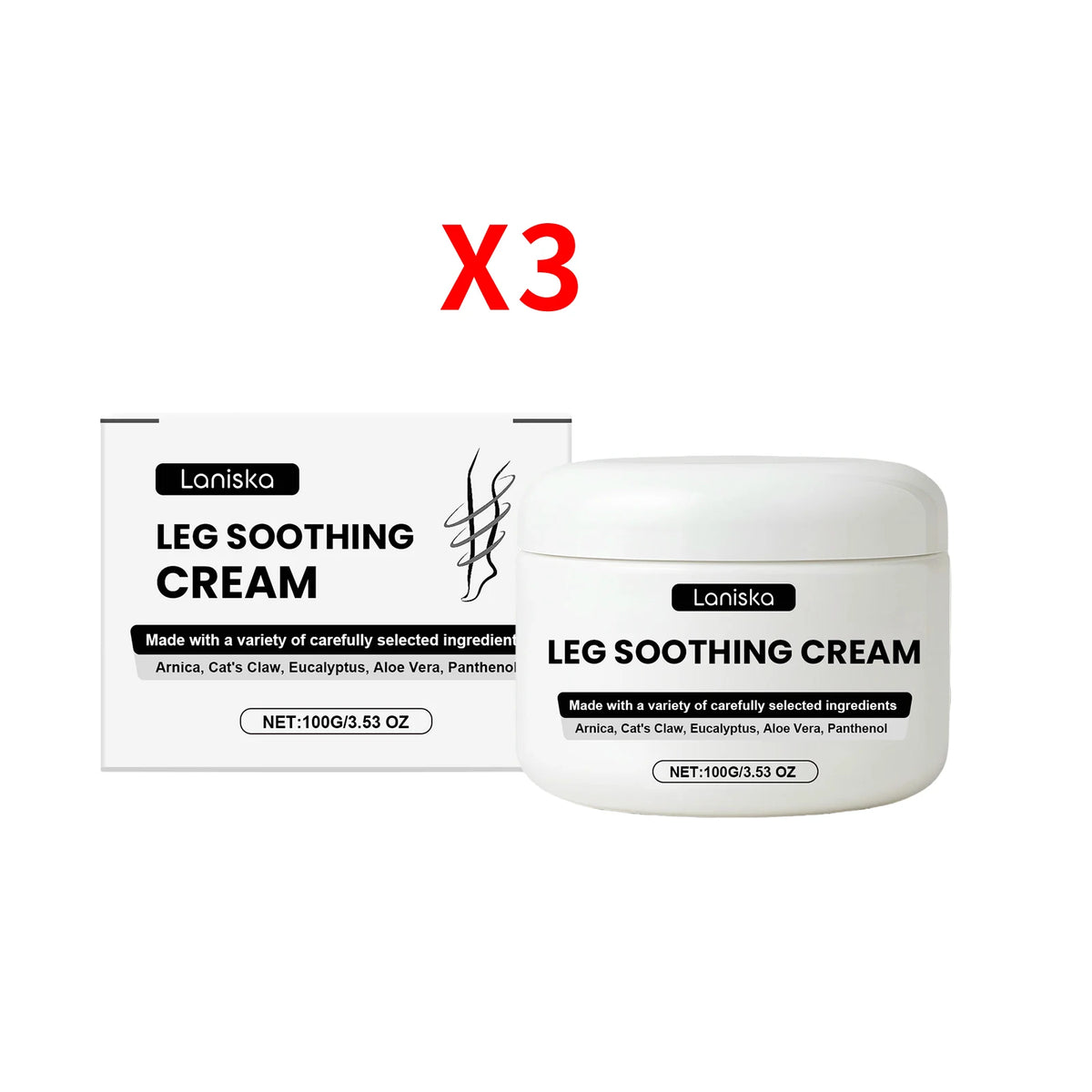 Daily Care Leg Soothing Cream for Muscle Relaxation and Comfort