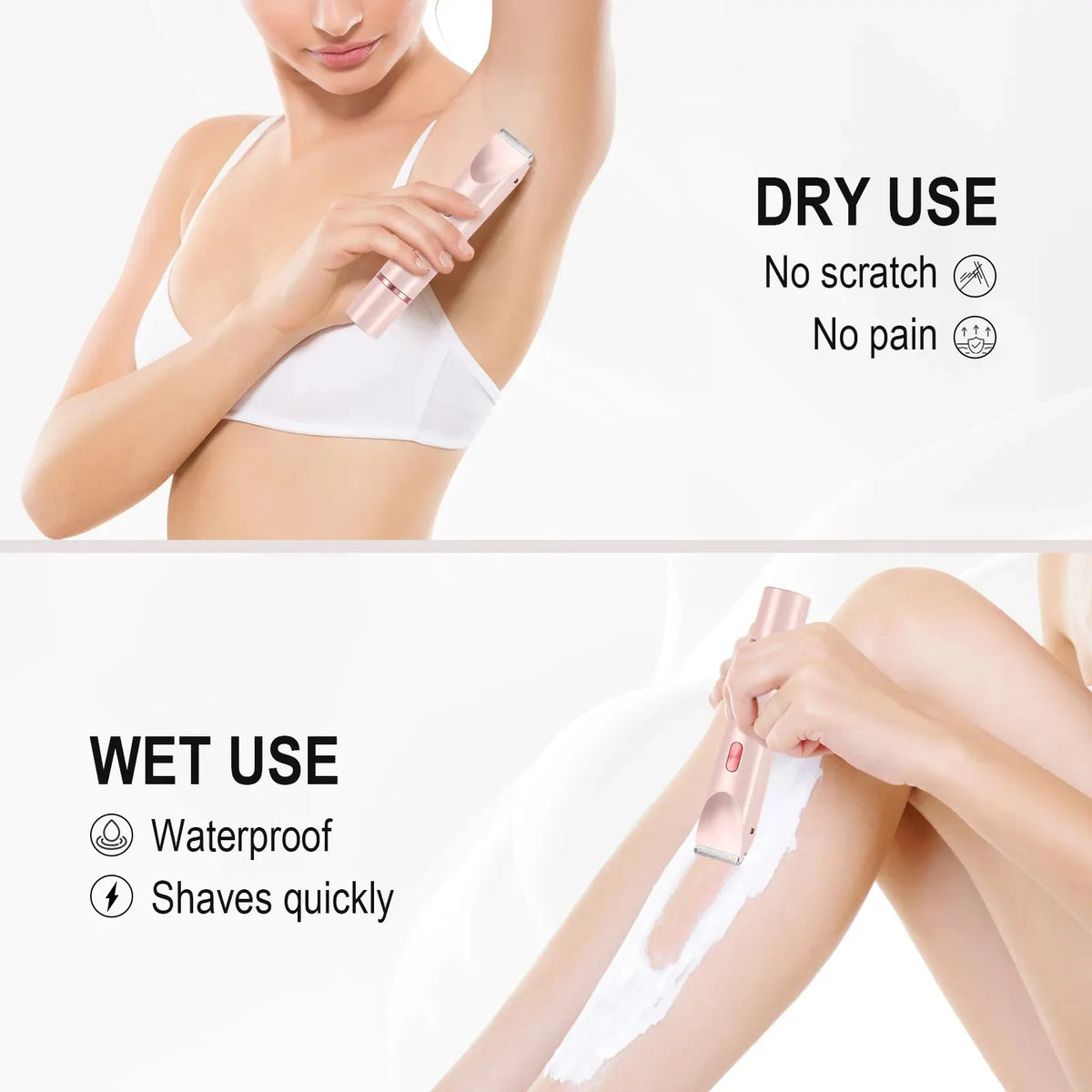 Smooth skin anywhere electric razor for painless hair removal