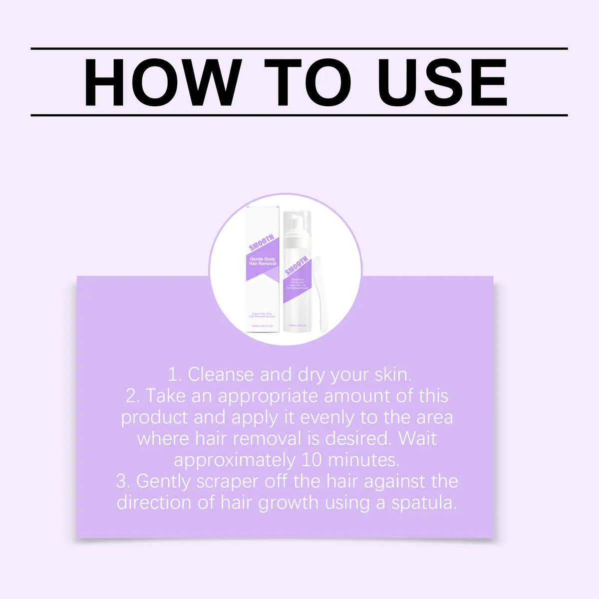 Smooth Skin Hair Removal Mousse for Painless and Easy Body Grooming
