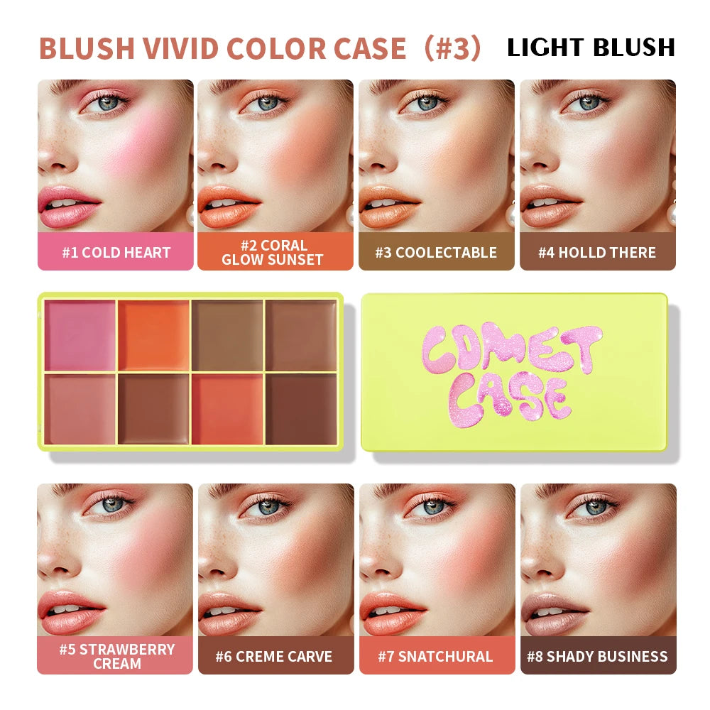 Daily Makeup Blusher Cream Plate for Natural Finish and Long Lasting Look