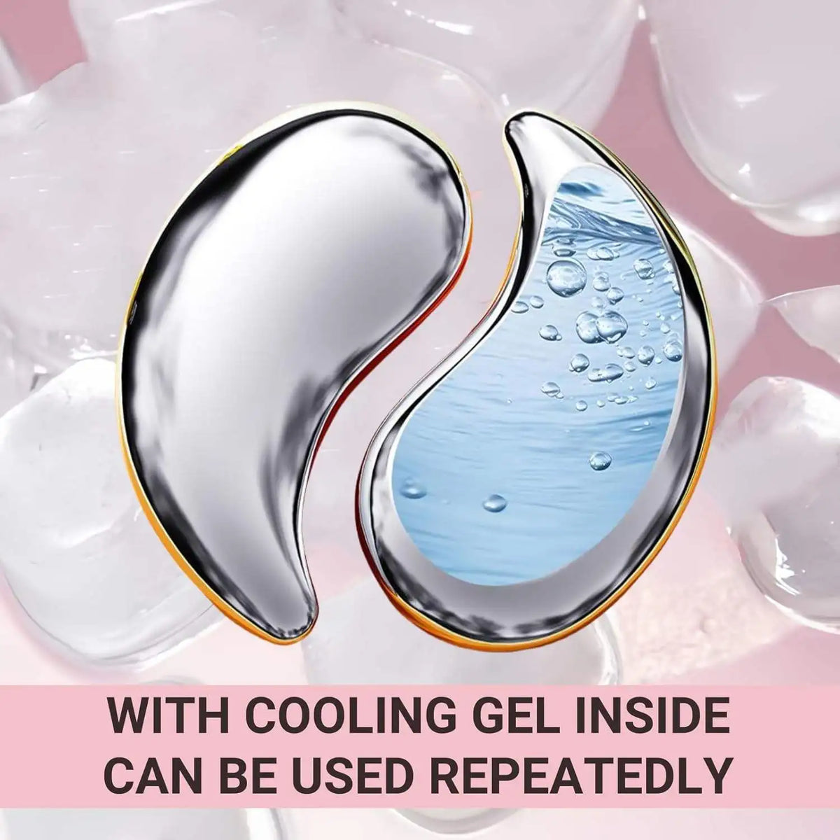 Home skincare cooling eye pads for puffy eyes relief and relaxation