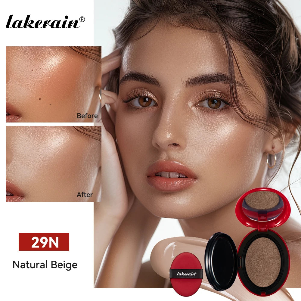 Korean makeup Super Fit Cushion Foundation with waterproof cover.