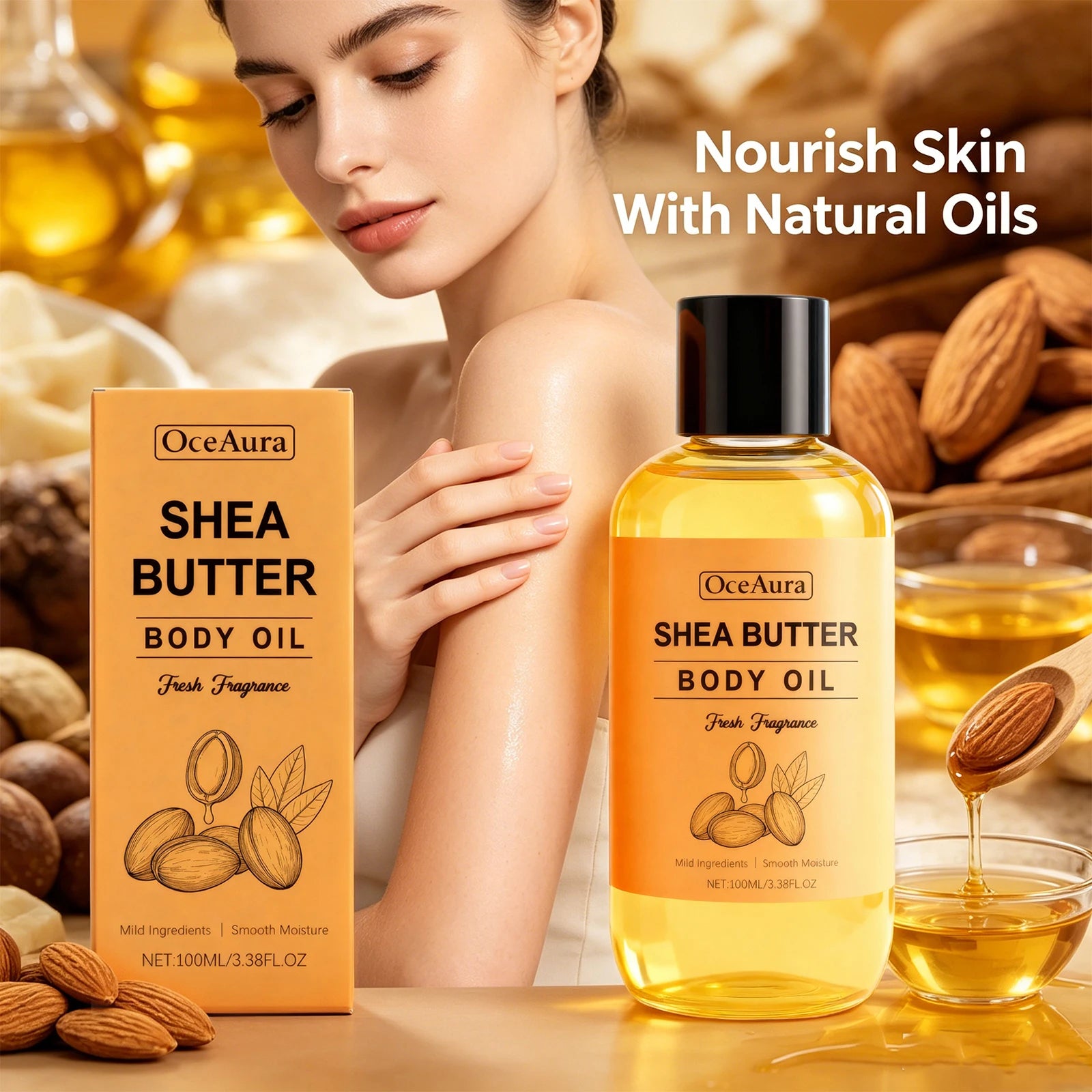 Dry Skin Shea Butter Body Oil for Deep Nourishing and Fast Absorption - 7