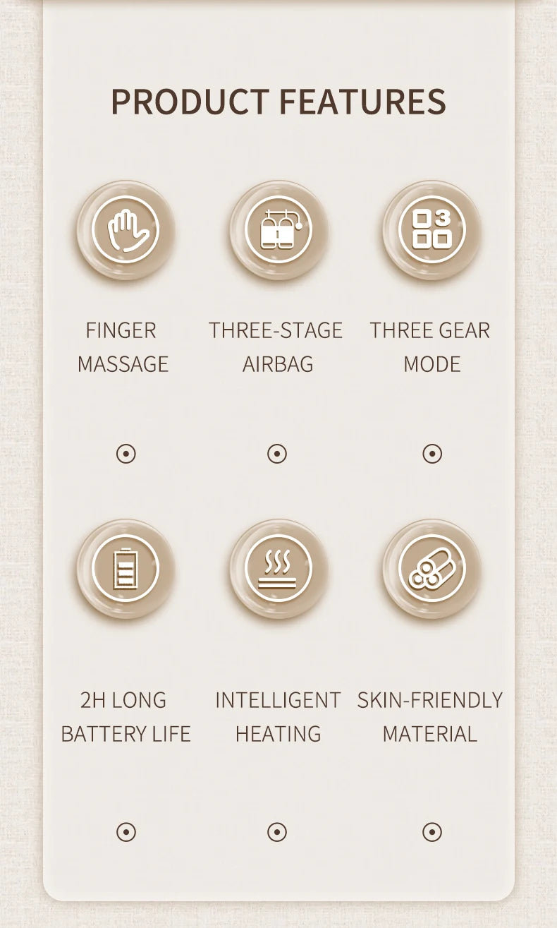 Daily Relaxation Hand Massager with Heat and Air Compression