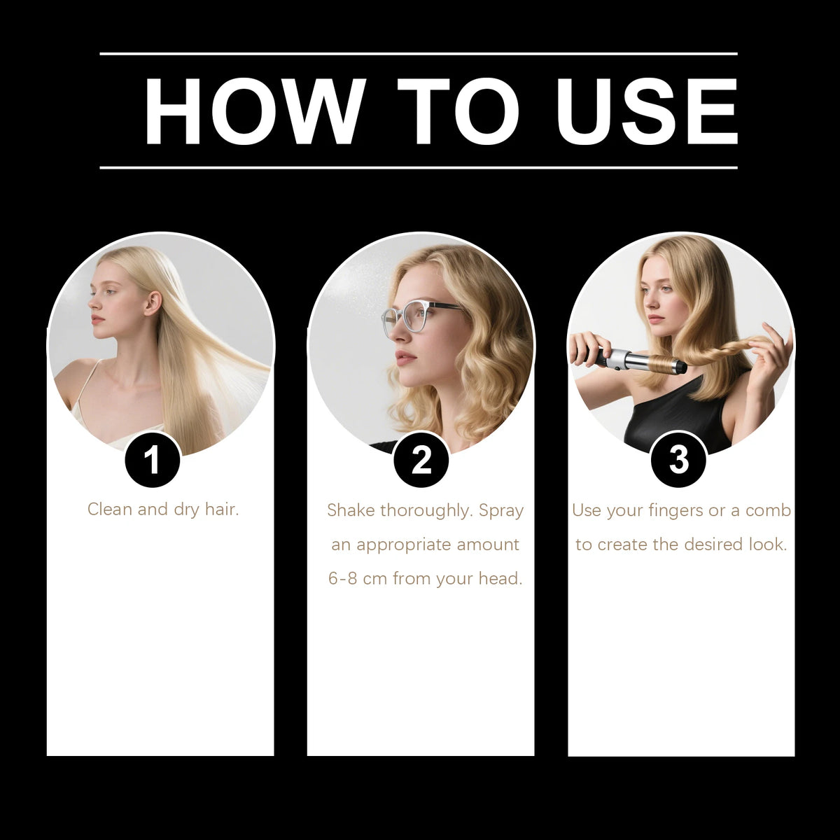 Daily styling sea salt hair spray for effortless beach waves and hold
