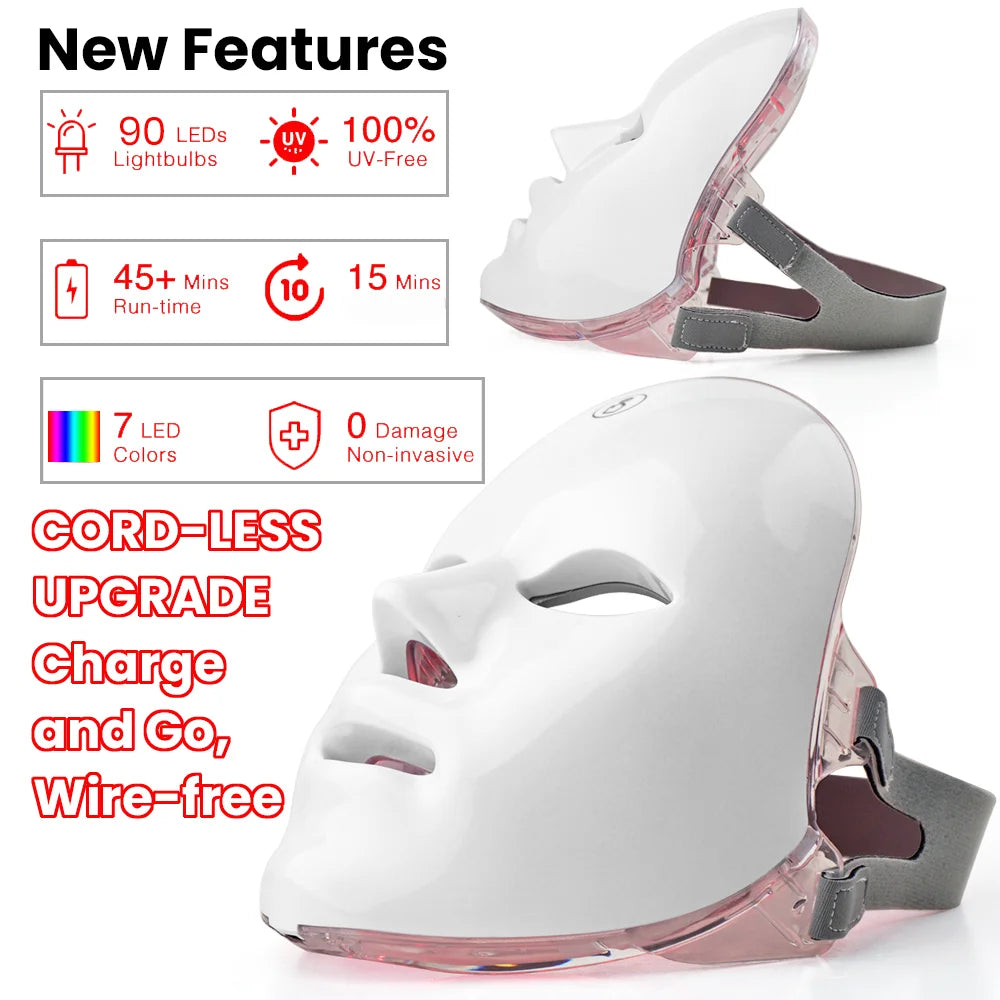 Home Spa Rechargeable LED Mask for Skin Rejuvenation and Lifting