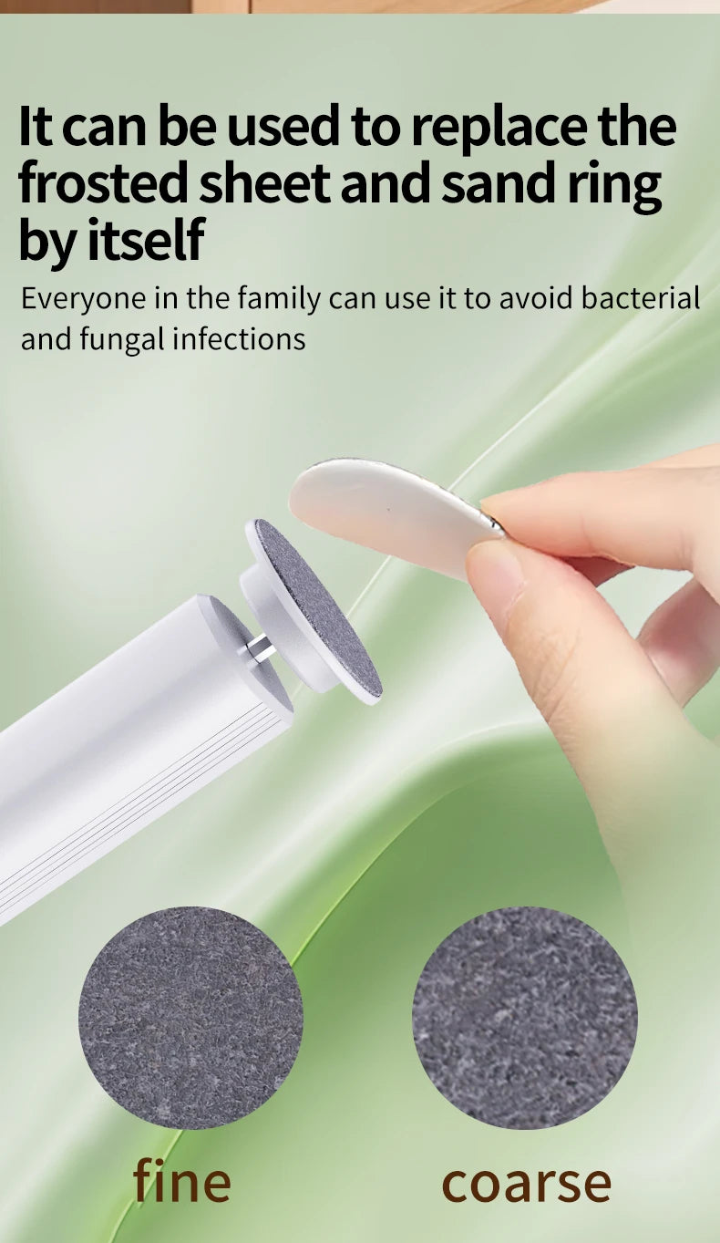 At Home Foot Care Cordless Electric Foot Callus Remover for Soft Heels - 15