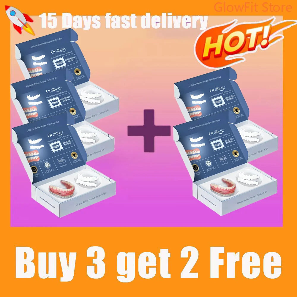 Daily Smile Adjustable Silicone False Teeth Kit for Natural Comfort