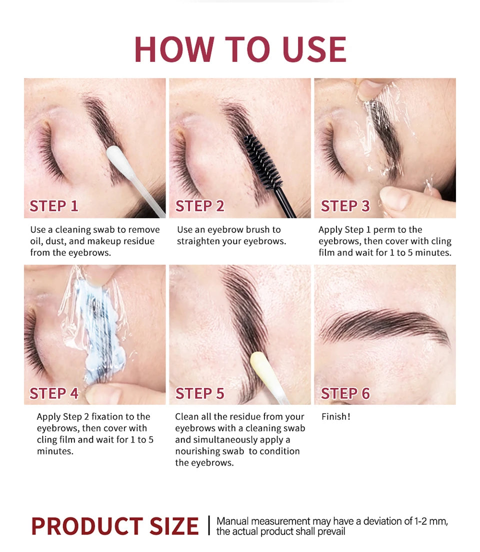 At Home Brow Lamination Kit Semi-Permanent Eyebrow Fixation Set