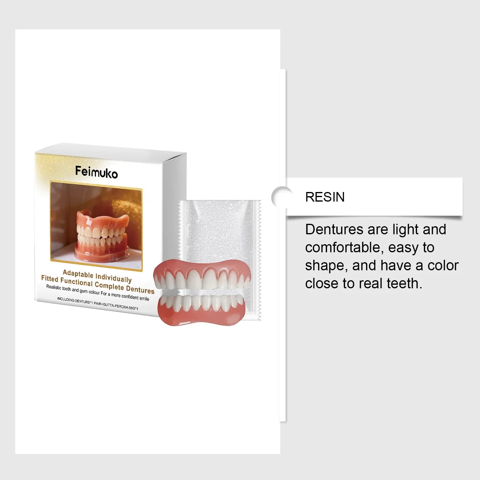 Daily Smile Enhancement Denture Silicone Kit for Easy Fit - 4