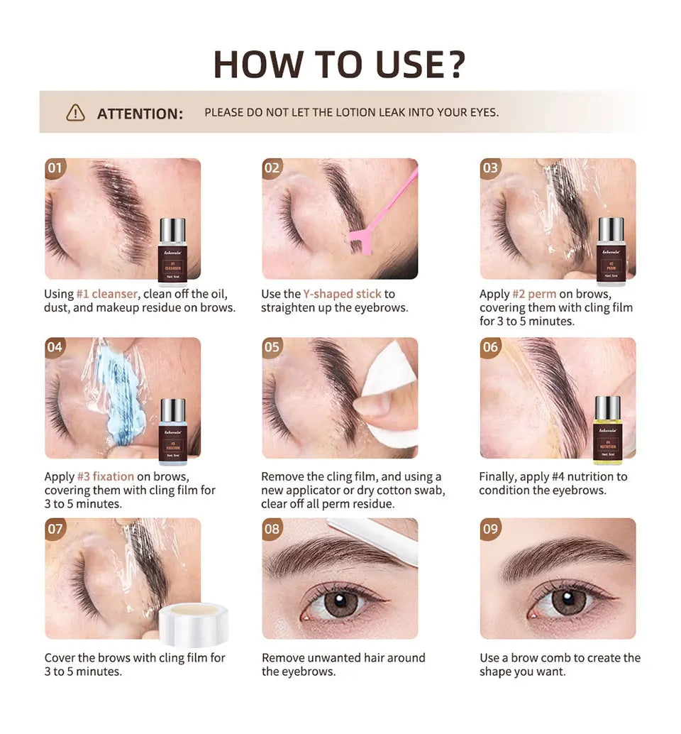 At Home Brow Lamination Kit Semi-Permanent Eyebrow Fixation Set - 24