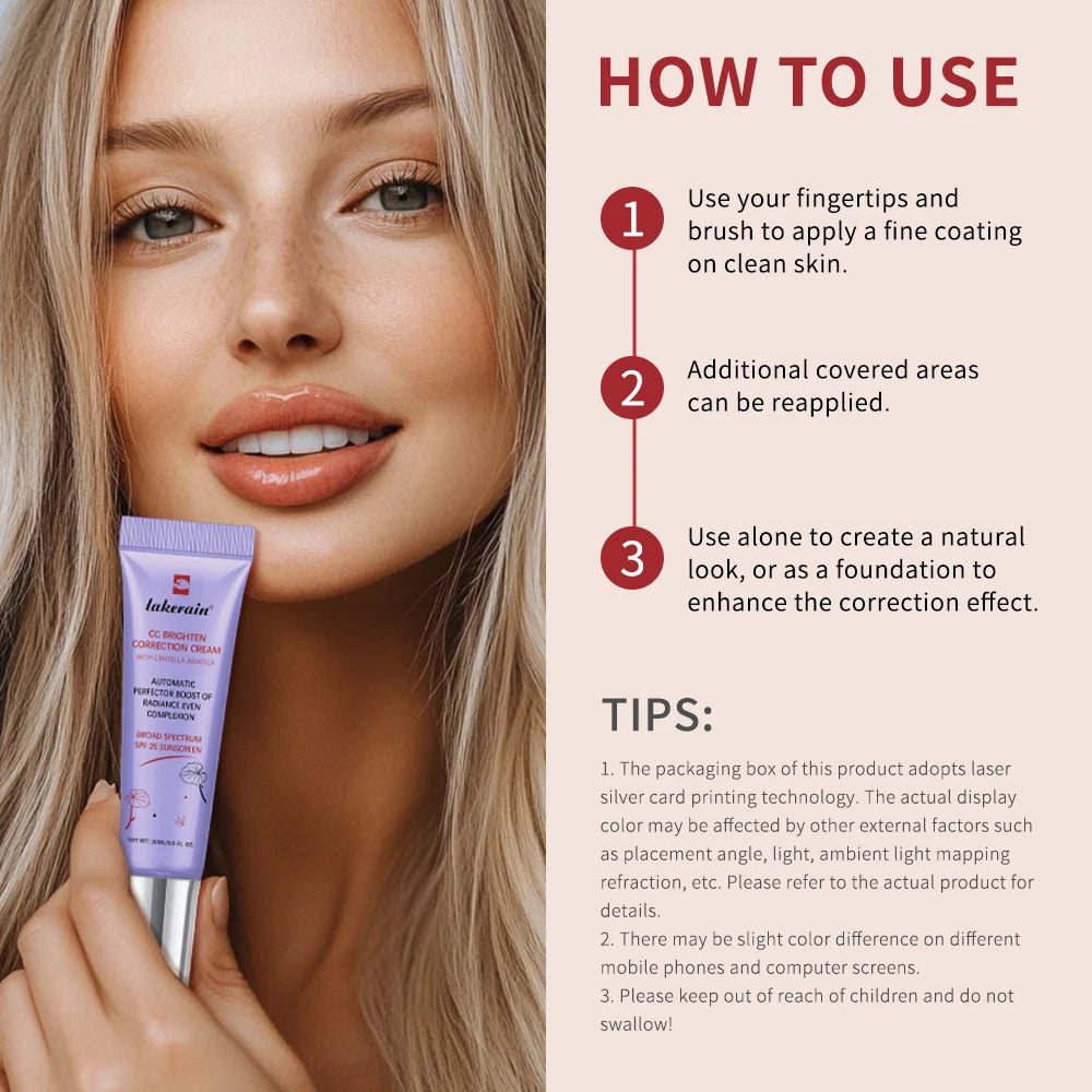 Daily Makeup CC Cream Moisture Foundation for Even Skin Tone - 6