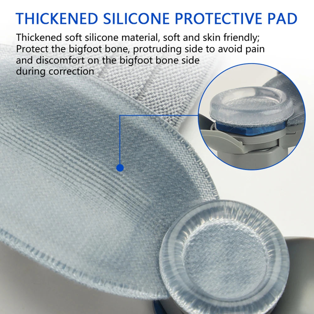 Home bunion adjuster brace with knob dial for comfortable toe alignment