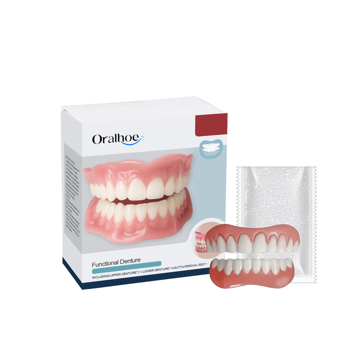 Daily Smile Soft Silicone Denture Kit For Natural Missing Teeth Repair