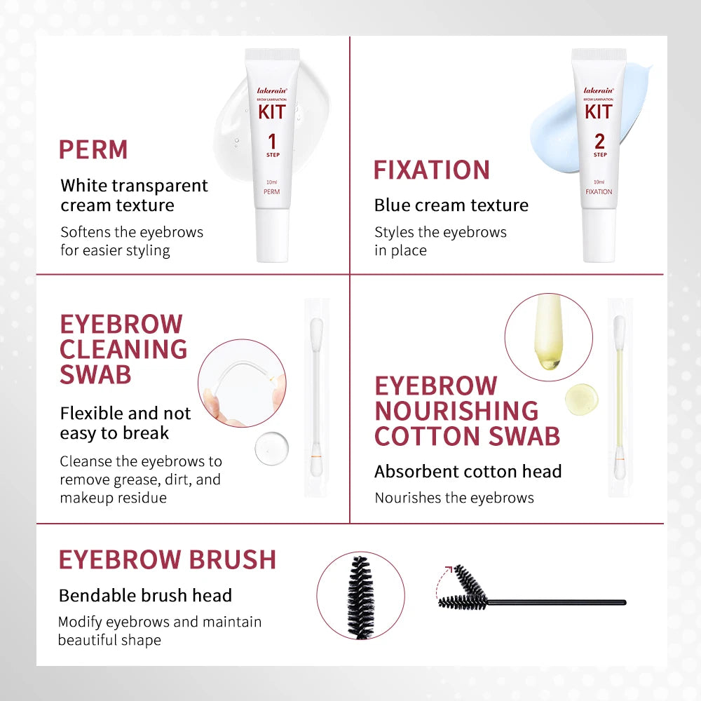 At Home Brow Lamination Kit Semi-Permanent Eyebrow Fixation Set - 4