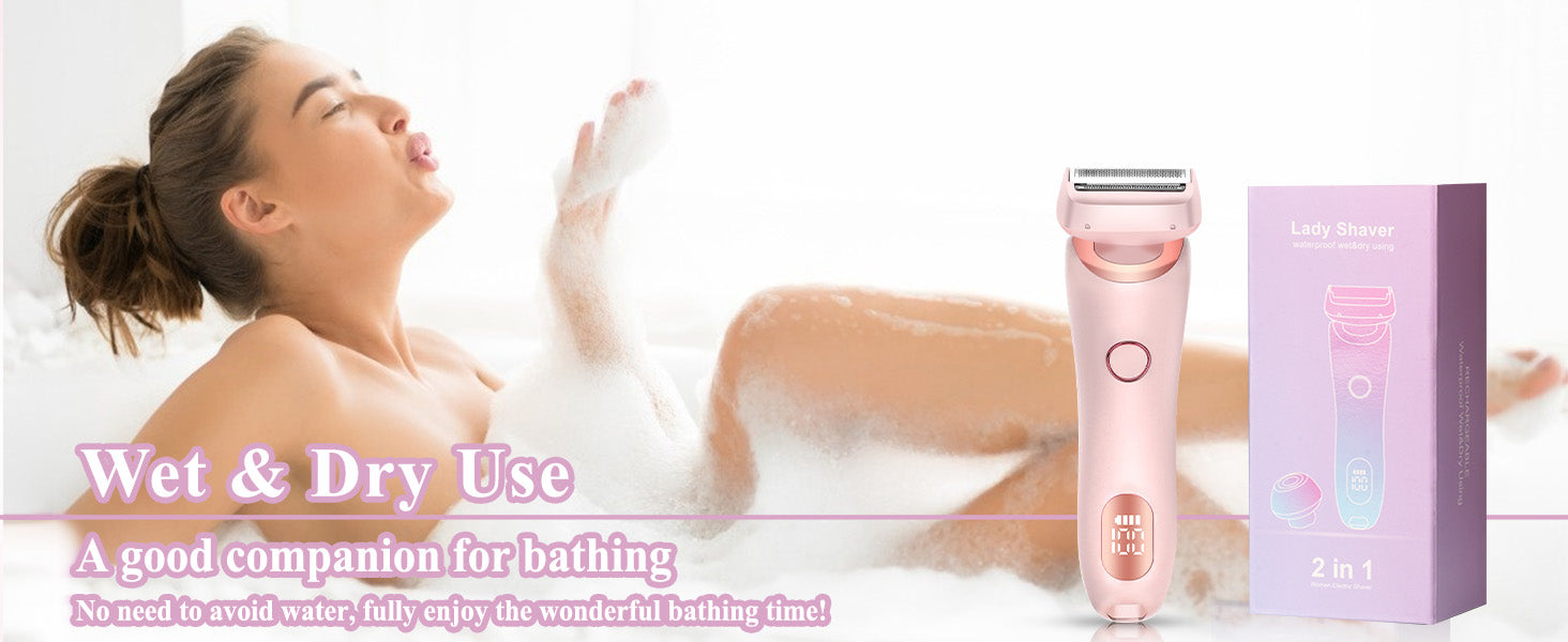 Bathroom Electric Shaver for Women Painless Lady Razor Smooth Shaving - 11